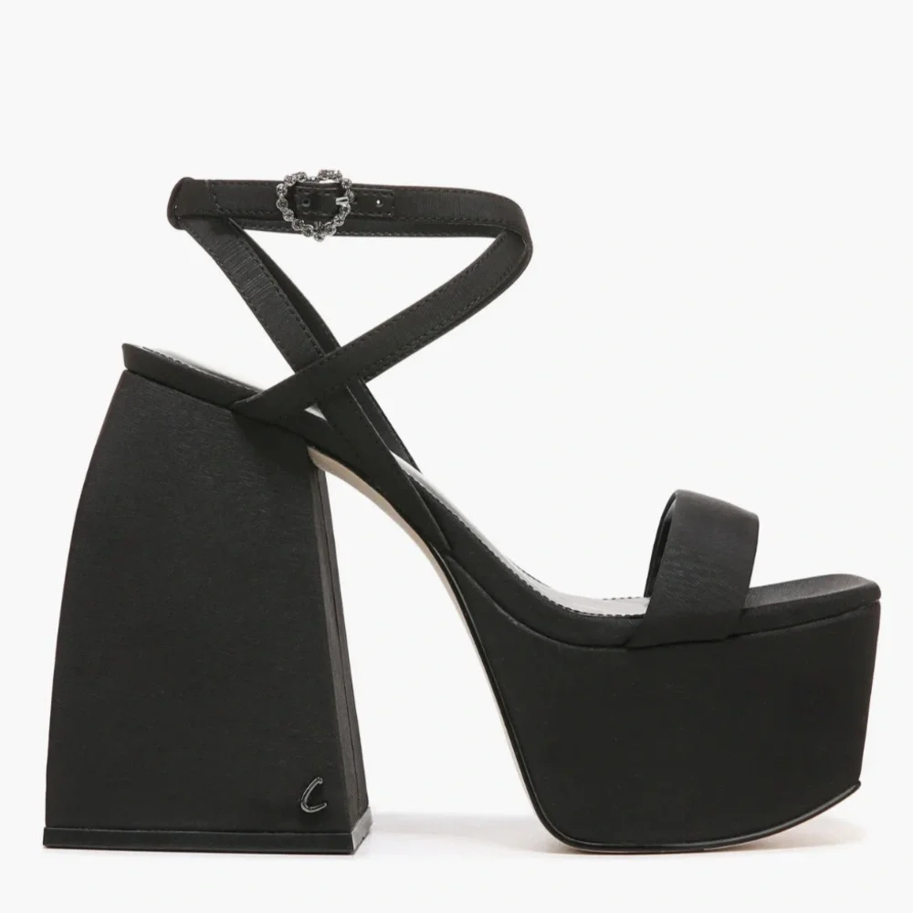 NEW! Circus NY by Sam Edelman Black Mari Strappy Platform Sandal - Size 8.5✈️ - Picture 4 of 16